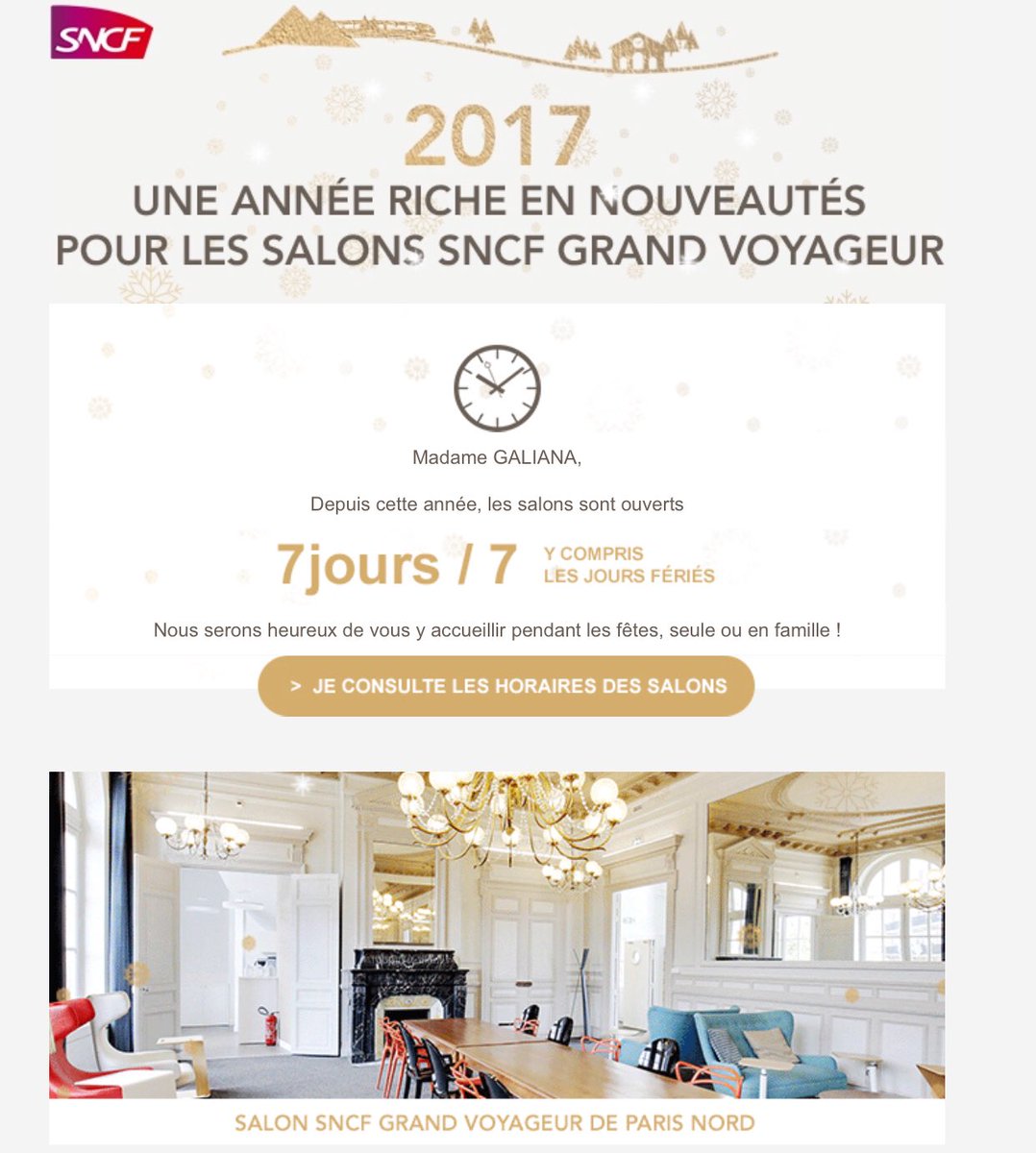 GalianaMarie's tweet photo. Les salons SNCF Grand Voyageur vous accueillent pendant les fêtes #ProgrammeVoyageur #GrandVoyageurLeClub #GrandVoyageurPlus #SNCF https://t.co/ZekMyLAi5S