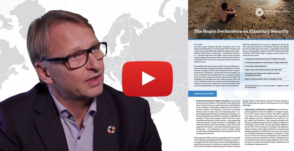 ClimateDiplo's tweet photo. “It is a non-binding document, but I think it is a document that countries will commit to.” ~ NEW INTERVIEW with Alexander Carius from @adelphi_berlin on The Hague Declaration, launched last week & presented to the UN #Security Council ~ https://t.co/xXzcYz1OAZ https://t.co/YYhQa1s0Ez