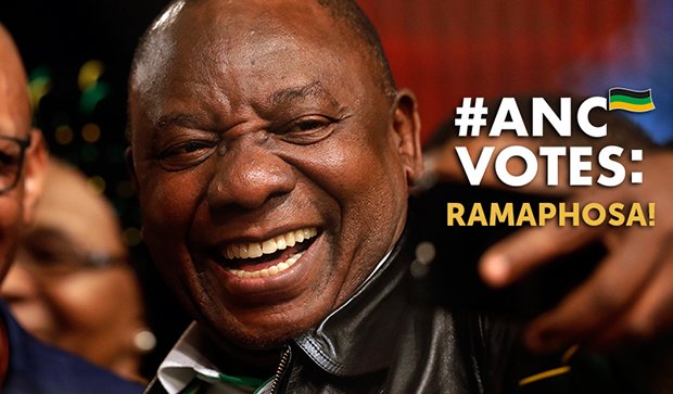 News24's tweet photo. BREAKING: Ramaphosa wins!  #CR17

https://t.co/Ll0cHDNIWU https://t.co/1SATJXKngD