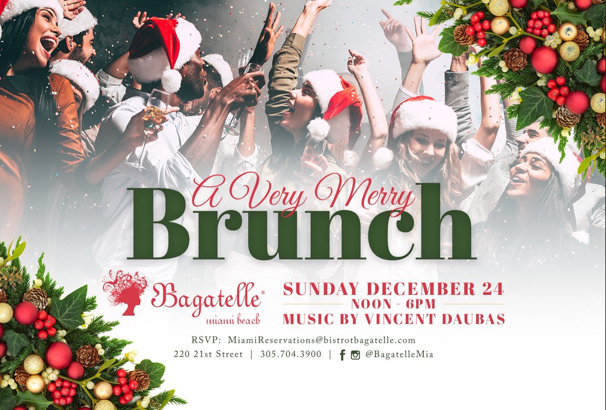 Hang your stockings and say your prayers! Santa Claus is coming to #bagatellemiami #brunch #miamibrunch #miami #miamibeach #miamistyle #miamilife #champagne #miamifood #christmasinmiami #brunching #southbeach #sobe