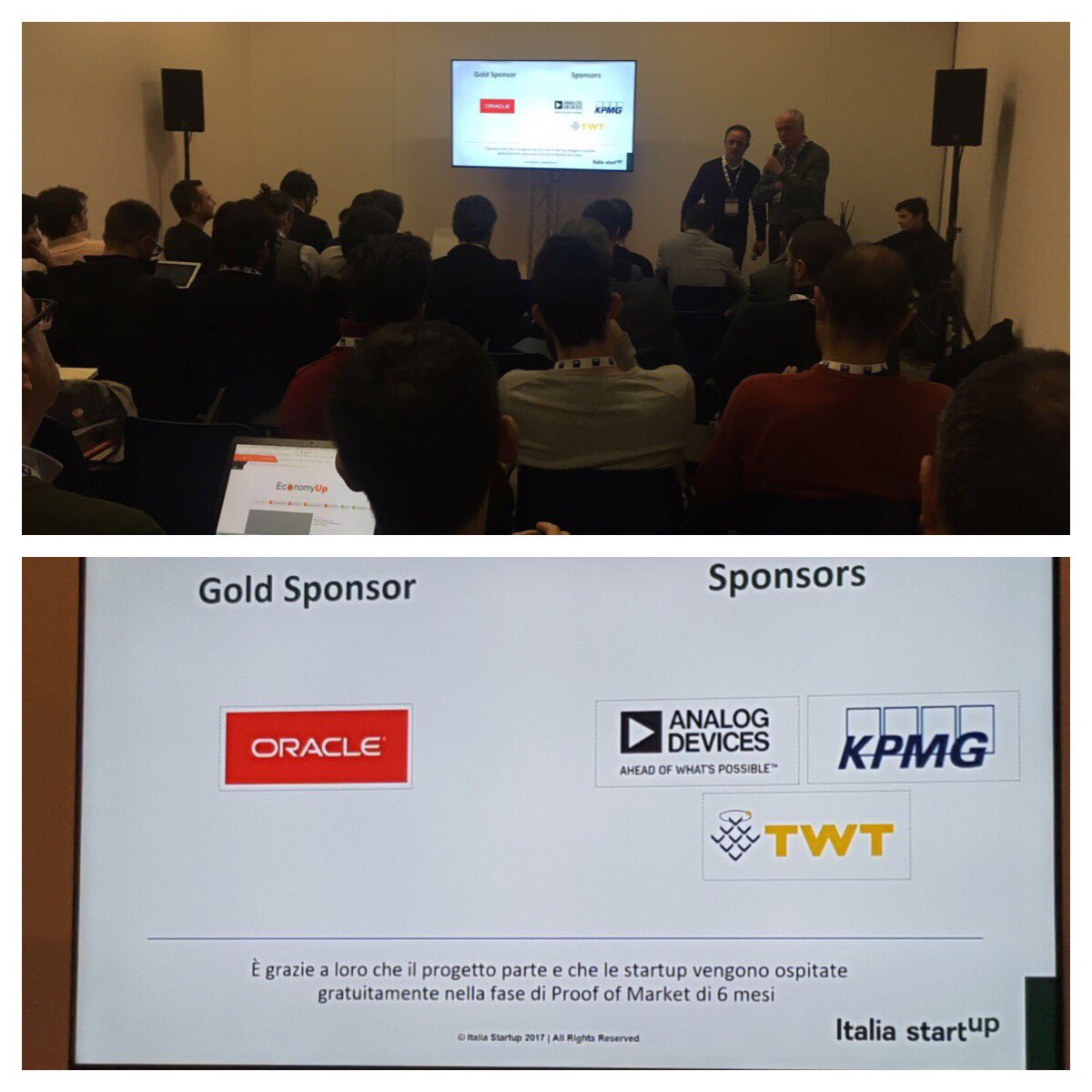 OracleItalia's tweet photo. Nuovo Marketplace di @Italia_Startup basato su Oracle #Cloud, una partnership a supporto dell’innovazione e #ecosistema #startup Italiano #SIOS17 @startup_italia https://t.co/wraefYO2Gf
