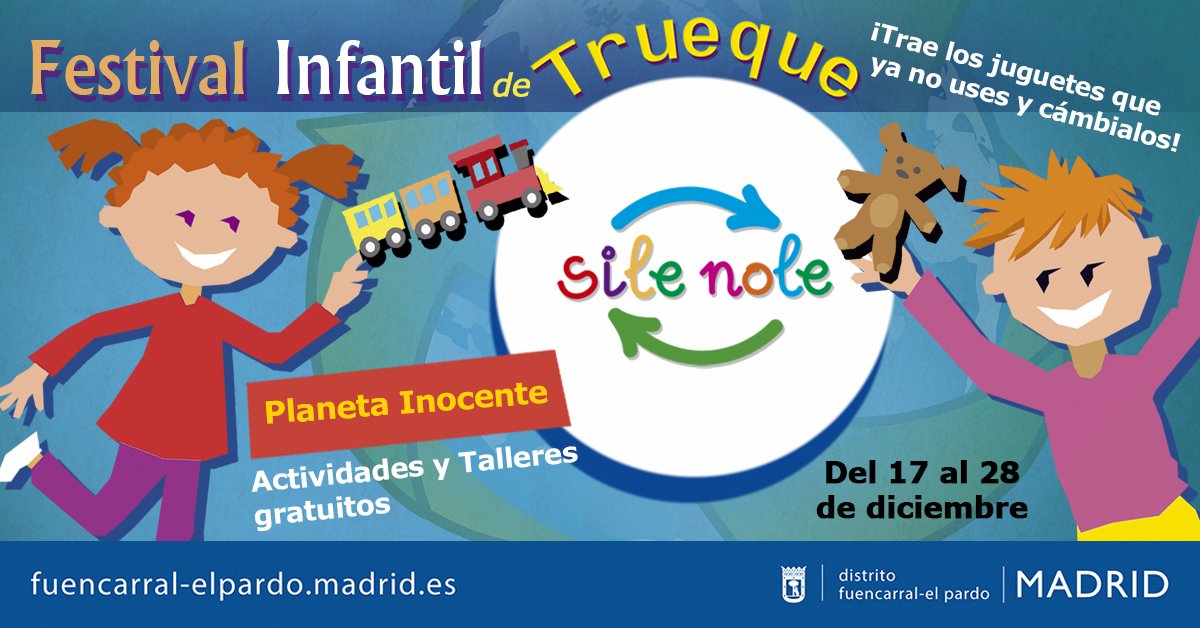 SileNoleTrueque's tweet photo. ¡Este sábado haremos nuestro segundo #trueque de #juguetes! También tendremos #taller de #mandalas gigantes y a La Fantástica Banda cantando canciones de los #Beatles! Será en el Polideportivo Vicente del Bosque, en el Barrio del Pilar #ConsumoResponsable #niños #madrid https://t.co/rFnN8xGaYq