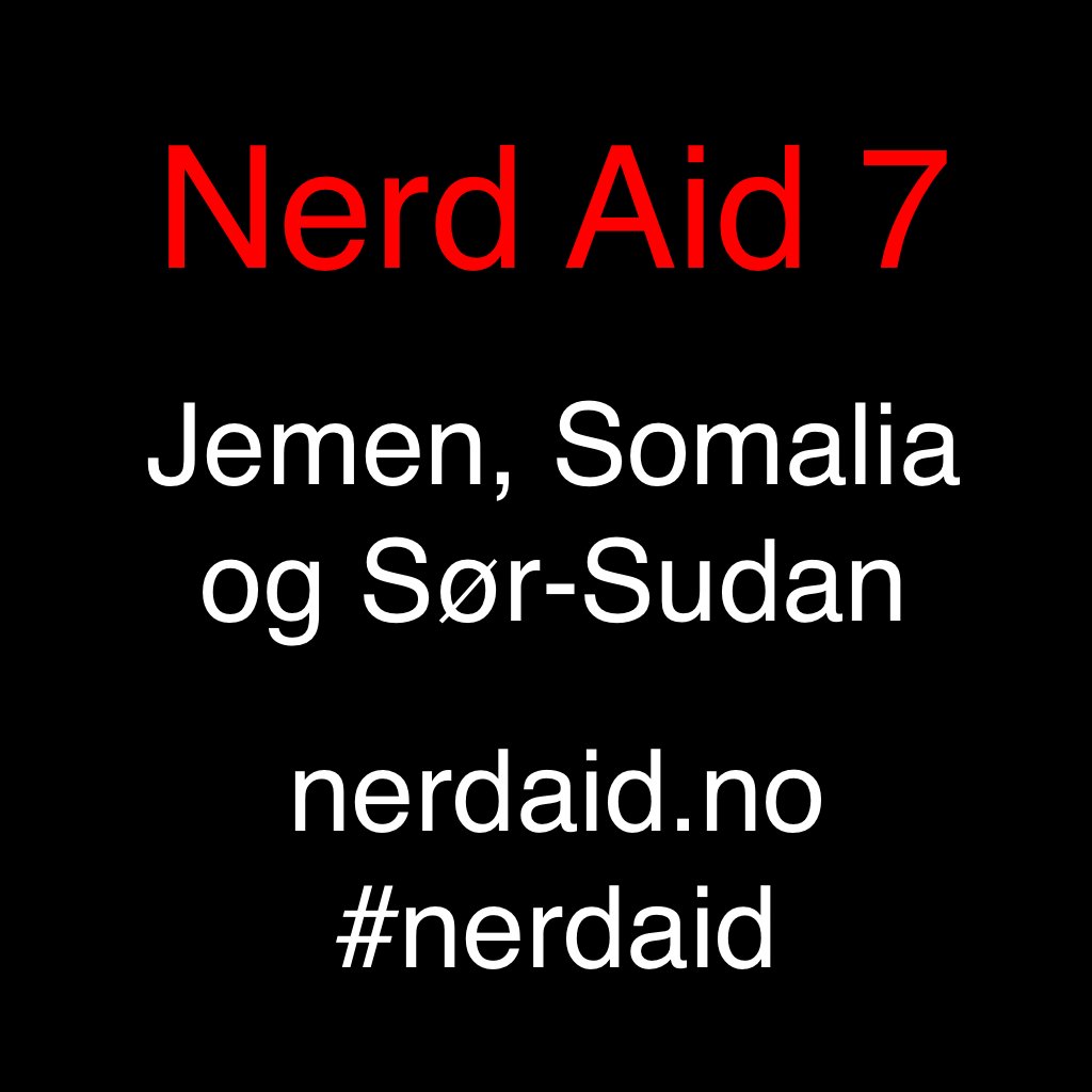 Det er lettere å kjøpe julegave til dem som har ingenting enn dem som har alt. Klarer vi en #nerdaid til, kjære venner? Det sjuende slaget, faktisk! Afrikas Horn er på randen av en sultkatastrofe. nerdaid.no . Elsker deg om du deler budskapet.