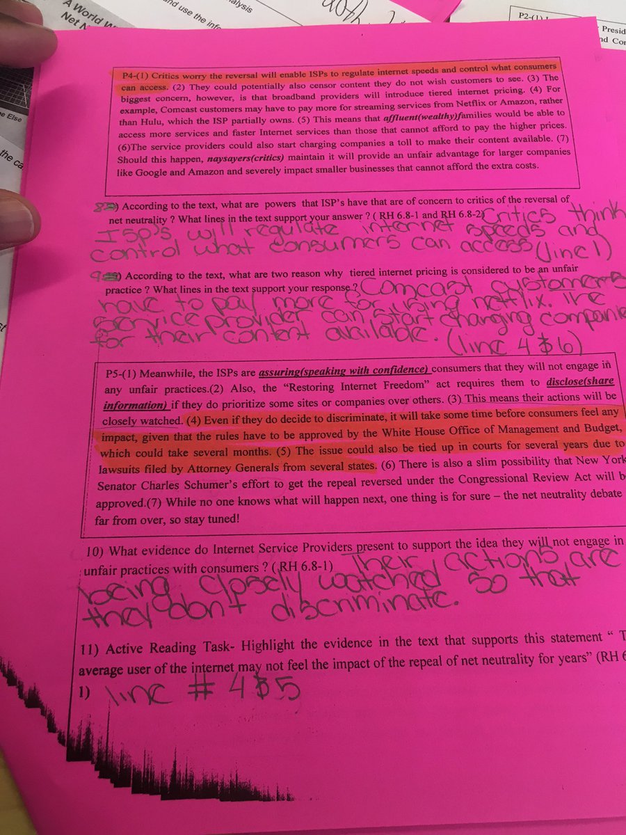 baba_olumiji's tweet photo. Today in SS 8th Grade Ss are #closelyreading and answering #textdependent questions to understand the issue of #netneutrality #closing2017💪🏿 https://t.co/gDdi4JoY3b