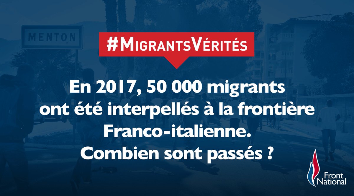 RNational_off's tweet photo. 📣 RT ! En ce "#MigrantsDay", la propagande immigrationniste tourne à plein régime. Logement, emploi, sécurité, sécurité sociale, sur tous ces sujets seul le Front National dit la vérité aux Français ! #MigrantsVérités https://t.co/KpFYhCpNA4