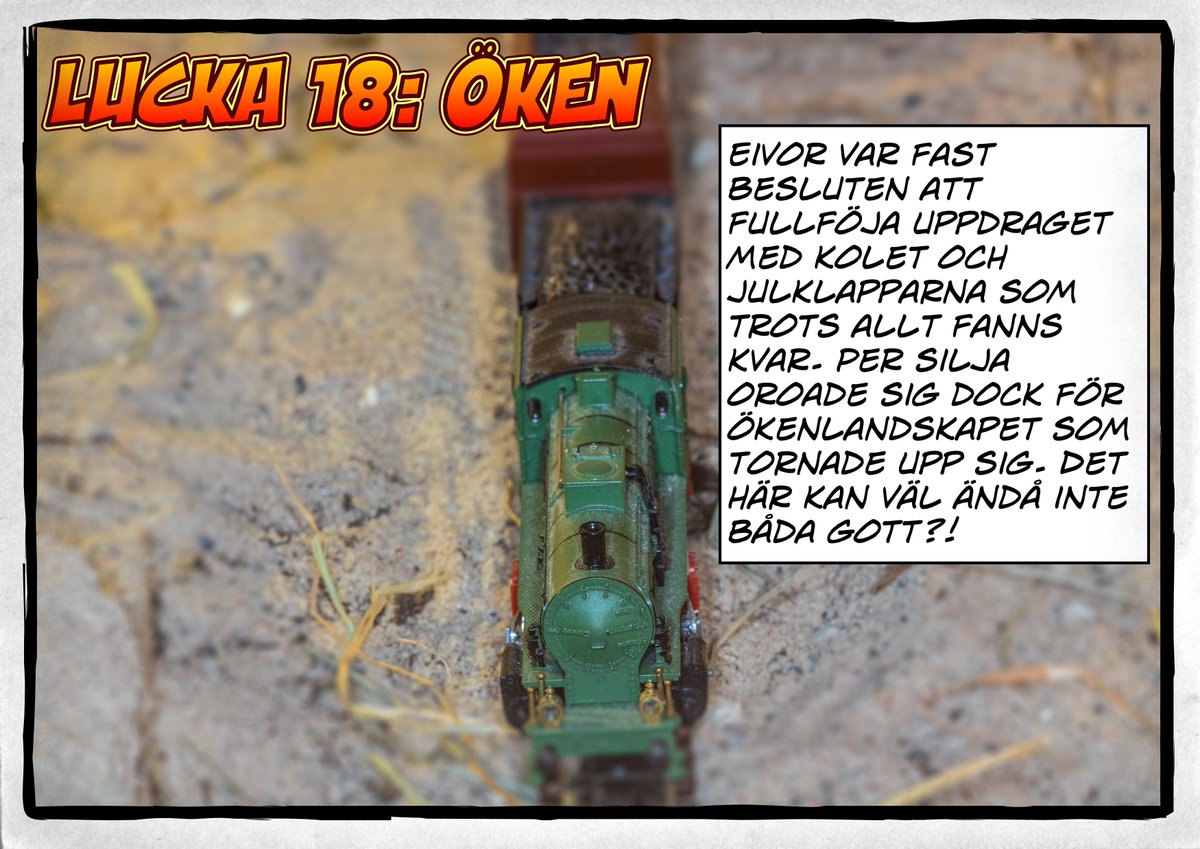 hjulresan's tweet photo. #lucka18 #torka #öken #svält #svpol #pendeltåg #julkalendern #julkalender #adventskalender https://t.co/bXE9rw0zMz