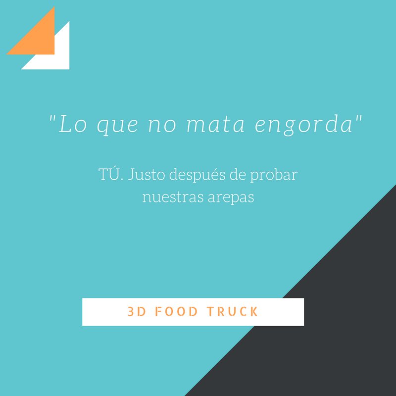 3Dfoodtruck's tweet photo. Muchos nos comentáis que no os convence probar #comida3D... Hoy compartimos con vosotros nuestro pensamiento del día #FelizLunes #3DPrinting #SaboreaMadrid https://t.co/ja3yuN4Em4