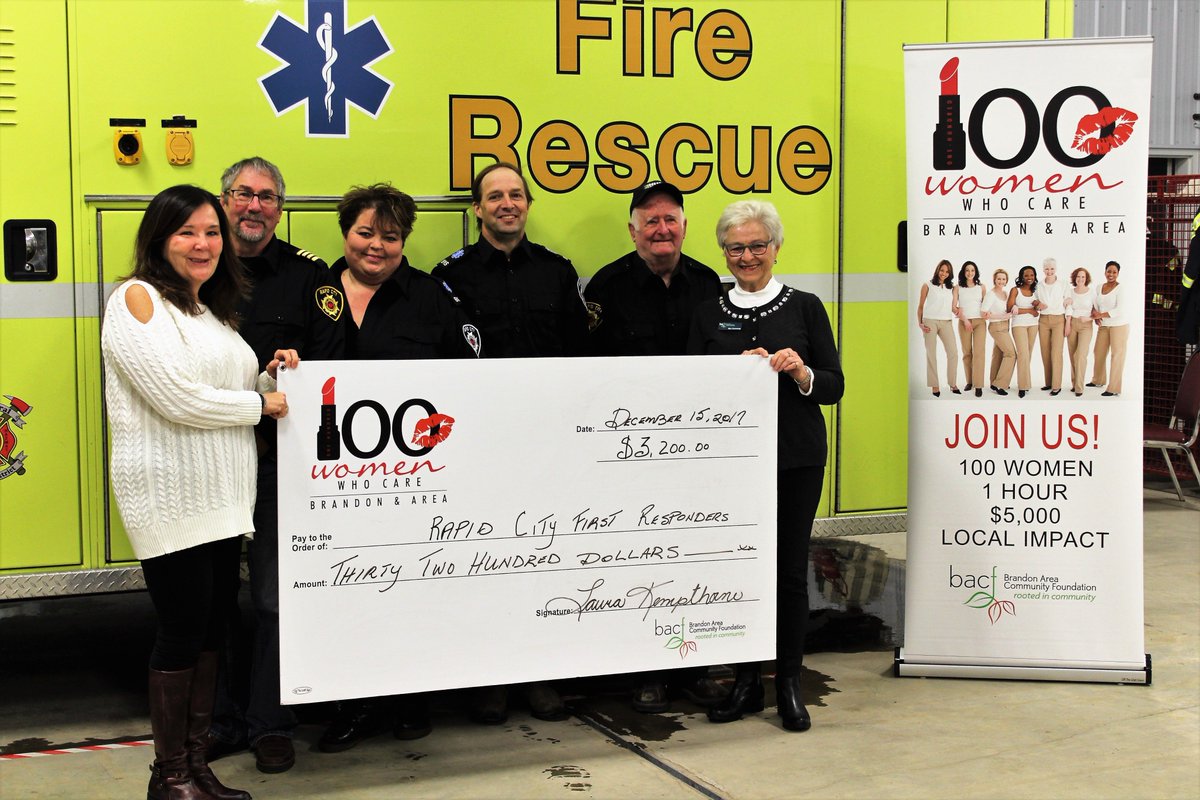 <a href="/100WomenBdn/">100WomenBrandon</a> <a href="/bacf2/">Brandon Area Community Foundation</a> awarded $3,200.00 to the #RapidCityFirstResponders #volunteers #FirstAid #communityrapidcitymb