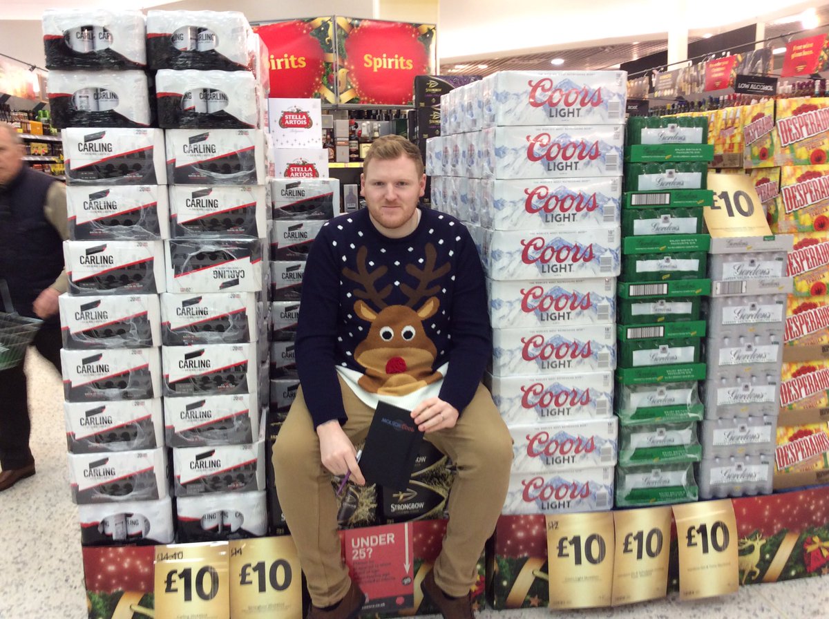PowerforceMC12's tweet photo. Sitting amongst @MolsonCoors products in Morrisons Gyle Shopping centre Rudolph sitting proud @PowerforceMCNSM @PowerforceMCFM1 https://t.co/0ki6WC7X86