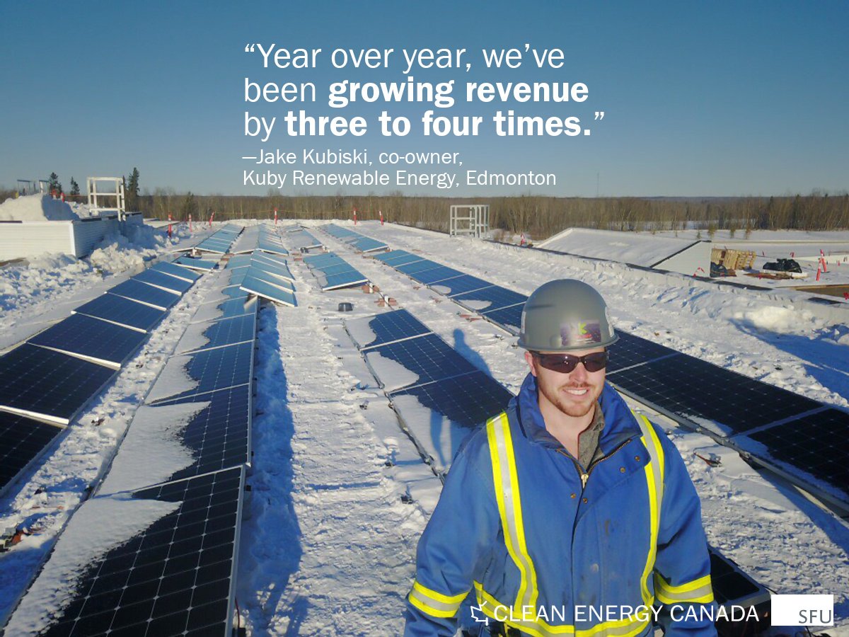 "I weighed my options for all of ten minutes and said, yeah, this is what I want to do. I pretty much gave my notice to the oil company right then... Now we're cruising."

Read how a relationship with #Tesla is driving new business for <a href="/kubyenergy/">Kuby Energy</a>: cleanenergycanada.org/kuby-renewable… #abpoli