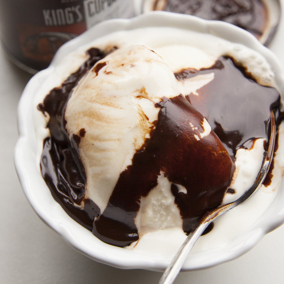 Even on a cold (almost) winter's day, I can't resist indulging in a delicious scoop of ice cream (topped off with decadent <a href="/KingsCupboard/">King's Cupboard</a> hot fudge)!