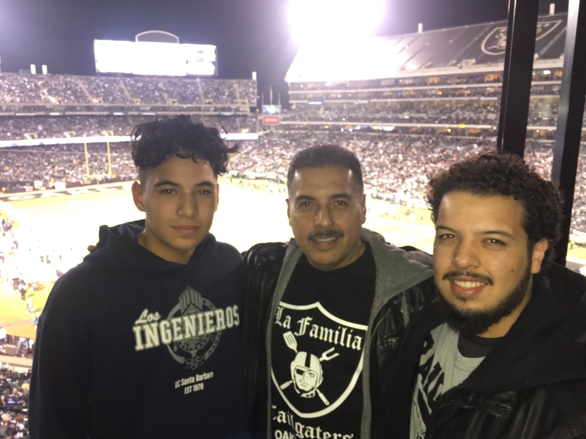 Astro_Jose's tweet photo. Yesterday at the Raider - Cowboy game! Nice tailgate party with La Familia Tailgaters! It’s priceless to share these moments with my two sons! Oh yes the Raiders lost! :-( #WaitTillNextSeason https://t.co/G7NR88LxJk