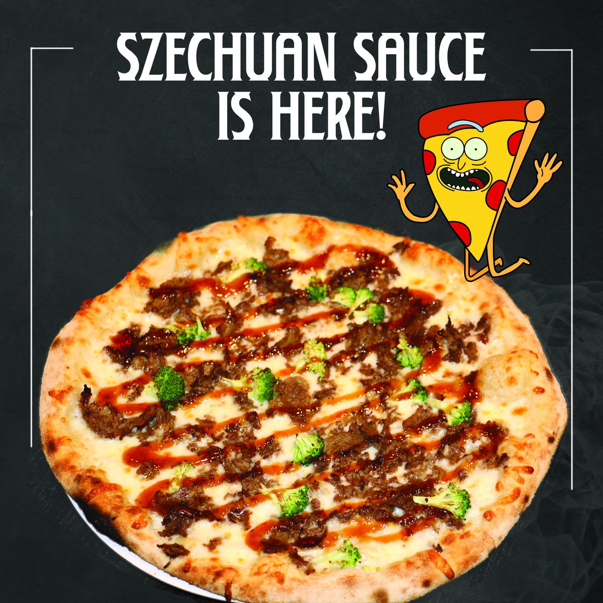 1000DegreePizza's tweet photo. In case you missed it, SZECHUAN SAUCE IS BACK!!
Back for a very limited time, by popular demand, try our famous Szechuan sauce on any pizza or fire roasted wing order while supplies last!!
#PizzaRick https://t.co/1oT1zWQRcX