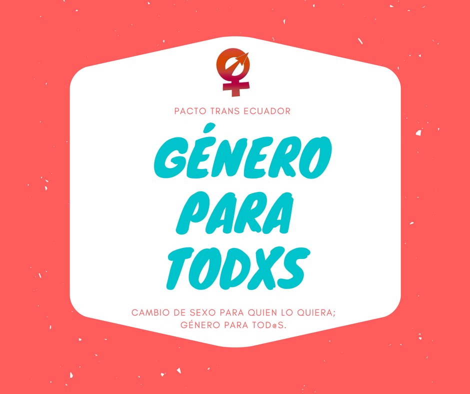 transfeministas's tweet photo. GENERO UNIVERSAL: UNA DEUDA DEL ESTADO CON EL MOVIMIENTO TRANS
https://t.co/sG7tlL1Yhs…/genero-universal-un…
Cambio de sexo para quien lo quiera; Género para tod@s
#GeneroParaTodos #GeneroUniversal https://t.co/oNz9cRaqrw