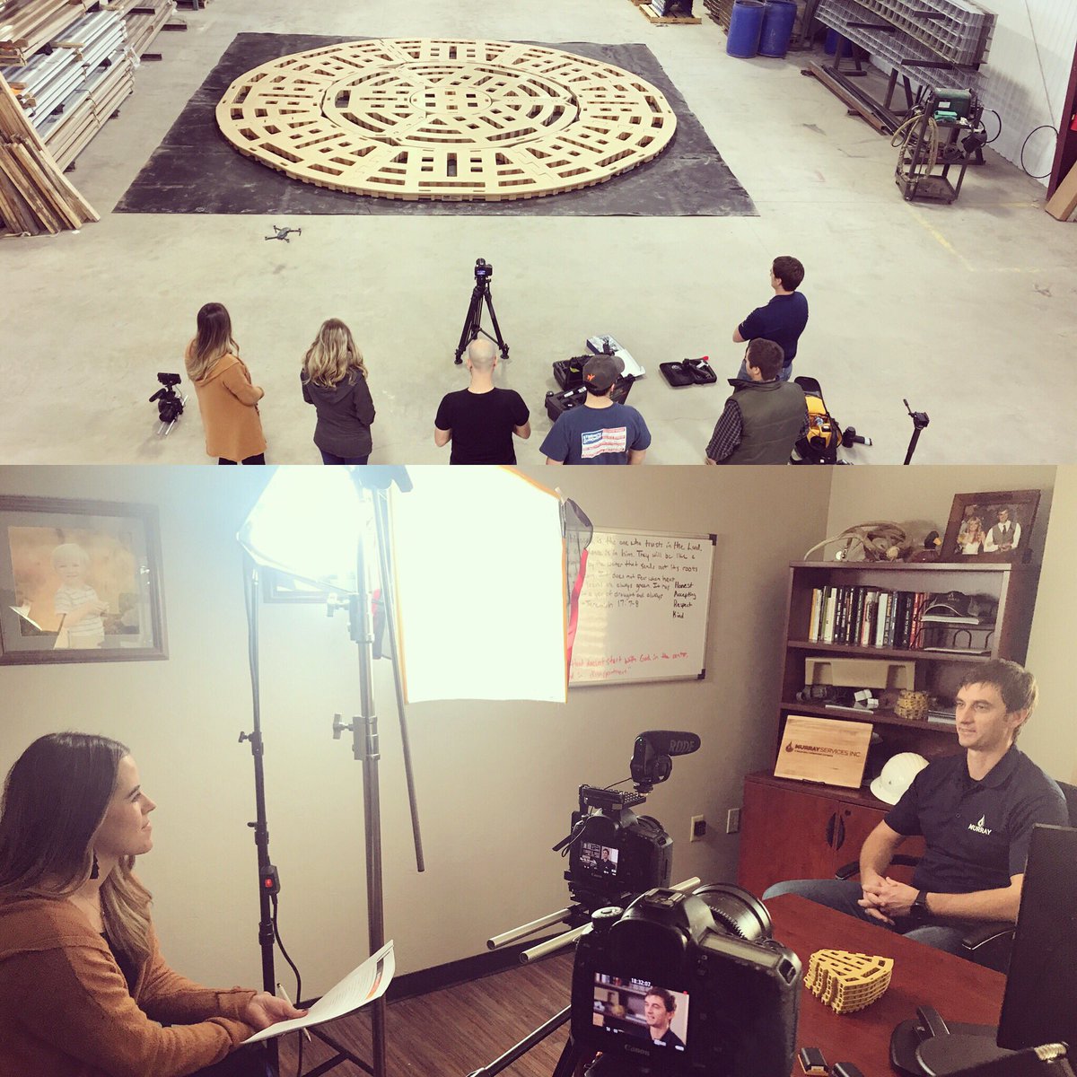 Murray_Services's tweet photo. Behind the scenes with @OERBOK. Excited about our collaboration! More to come. 
#murray #tuffbase https://t.co/5xP0min4cC