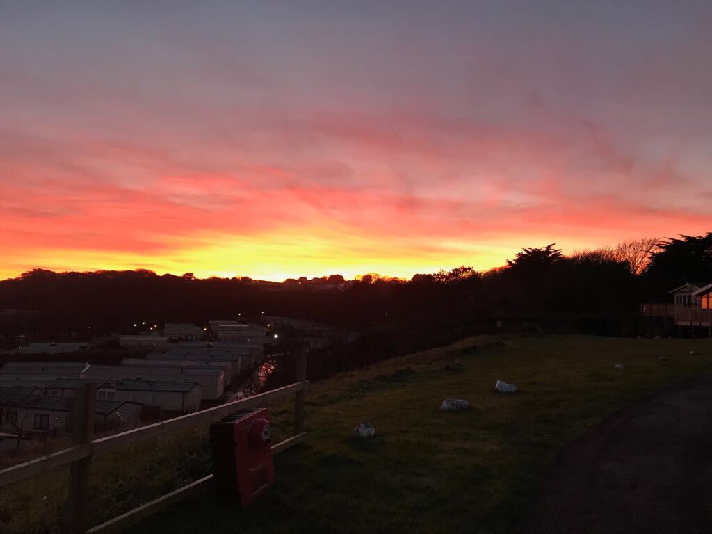 Gorgeous sunset from Atlantic View this evening #sunset #Tenby #Lydstep #atlanticview #staticcaravan #westwales