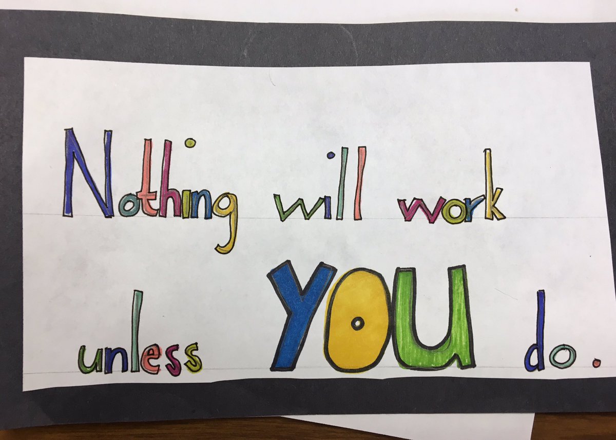 castlered2's tweet photo. Today's precept. Thanks, Maya Angelou! (and thanks Dakari for turning it into a poster for our wall). https://t.co/p94e6mWCP3