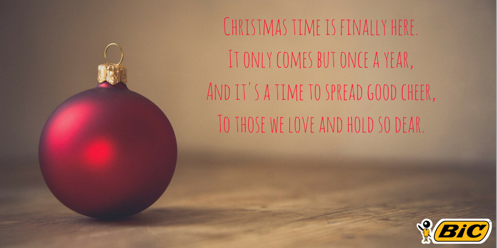 Seasons greetings from BIC, have a fantastic day.