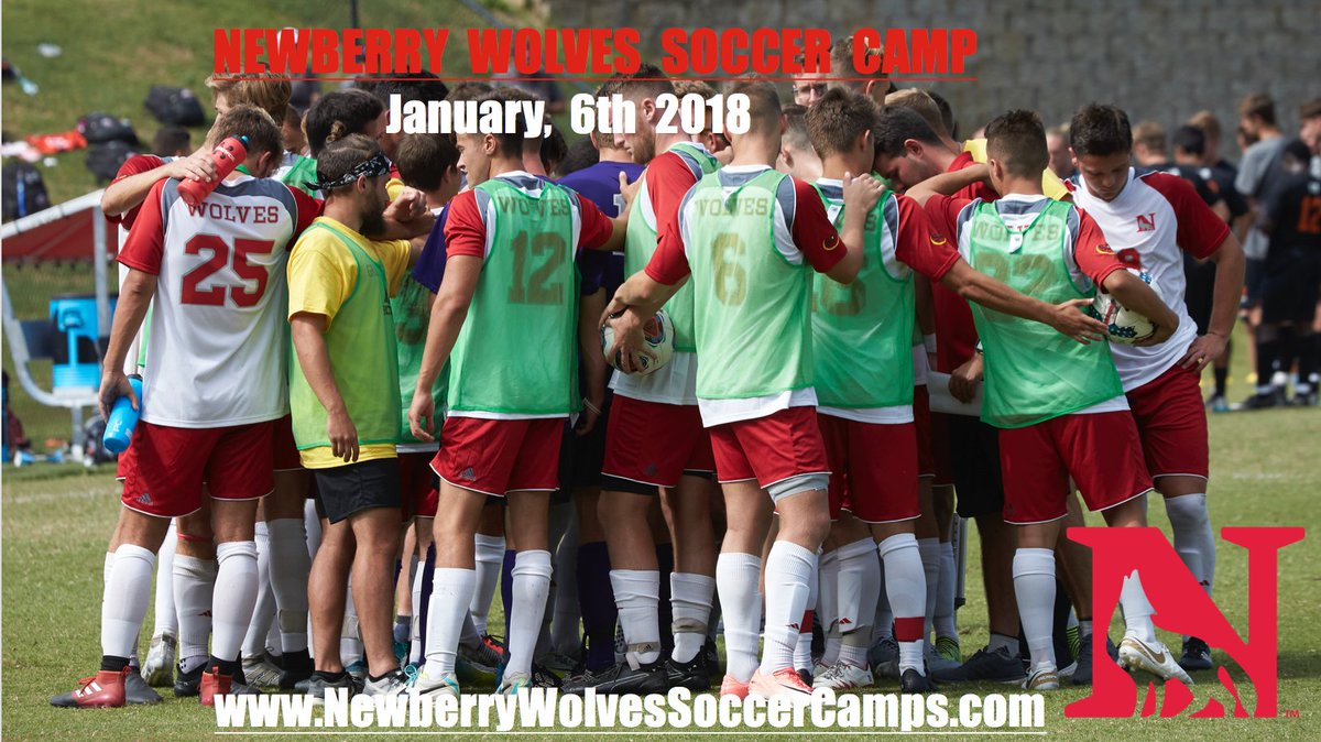NewberryMS's tweet photo. Newberry College Men's Soccer WINTER PROSPECT CAMP is on January 6th! Reserve your spot here: https://t.co/Cyll5BrO18. Over the last couple years, 9 roster spots have been offered to prospect who attended our camps. #GoWolves https://t.co/SApU9zP9sT