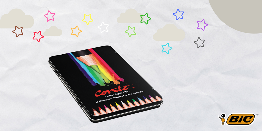 Keep the grey days colourful with BIC® Conté Watercolour Pencils!