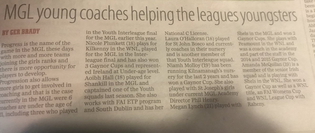 Thanks to <a href="/gbrady79/">Ger Brady</a> for the write up on our young coaches in today’s @HeraldStriker <a href="/faischools/">FAI Schools</a> <a href="/FAIWomen/">FAI Women</a> @FAI_WNL <a href="/WePlayStrong_/">The Women’s Football Channel</a> <a href="/dublincityGAGA/">#GAGA- Getting All Girls Active</a> <a href="/FAIreland/">FAIreland</a> @819_laura <a href="/aoibhall/">Aoibh Hall</a> <a href="/MeganLynch97/">Megan Smyth</a>