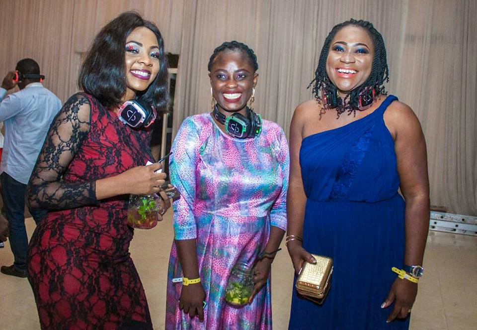 therealgigevent's tweet photo. Lateetoh Events CEO; Mrs Bolatito with friends (Funmi Adetiba and Rufai Alaba) enjoying our soundless music at the just concluded #TheRealGigEvent https://t.co/q1n3lxIonI