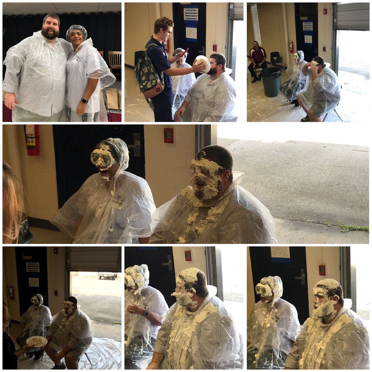 Today at TTC we celebrated those students who passed the FSA or ACT test, they got to pie a teacher in the face.