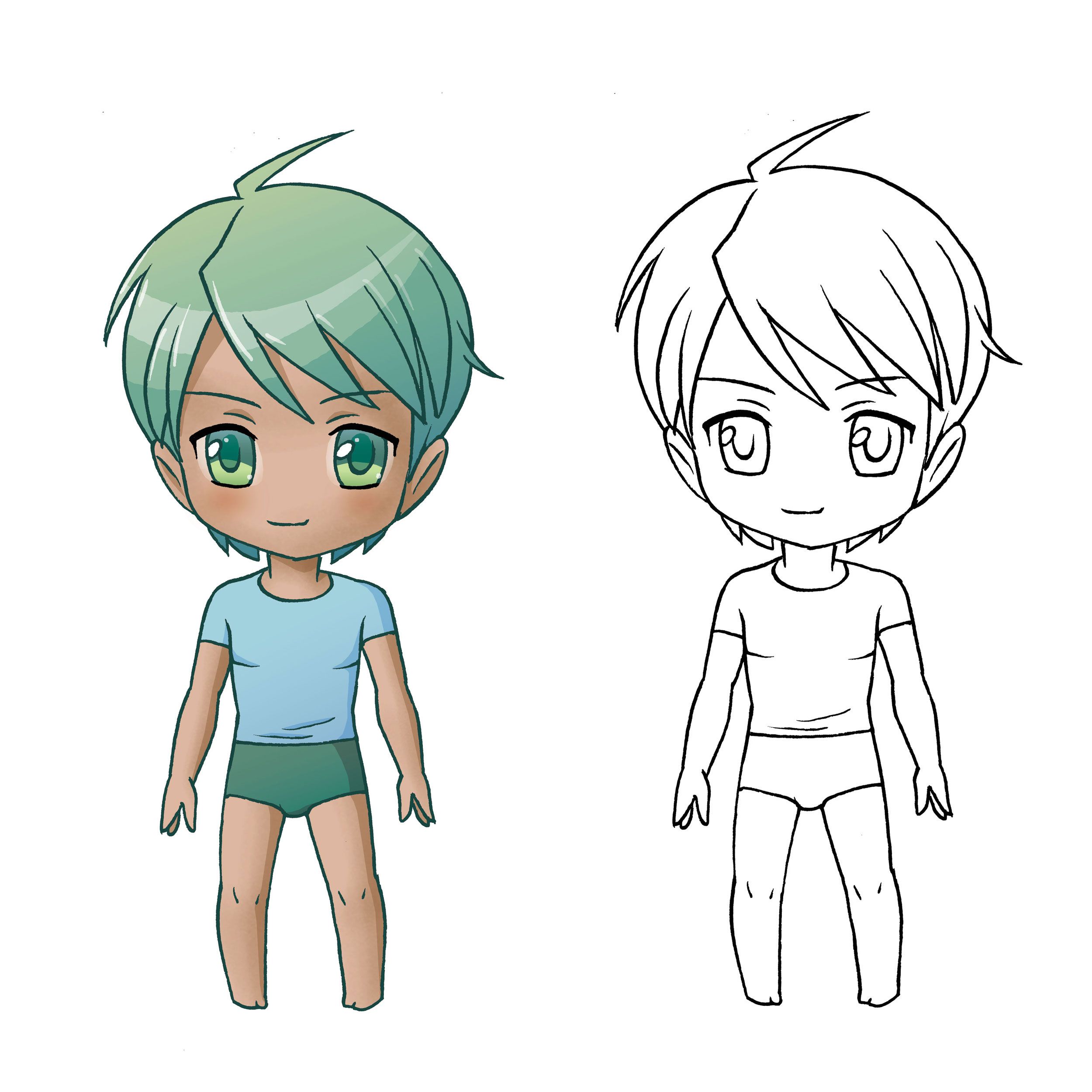 chibi boy drawing easy