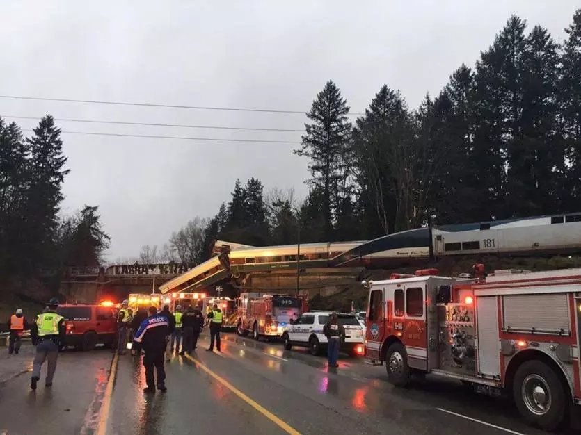 Track obstruction seen as possible cause of Amtrak train crash near Seattle.