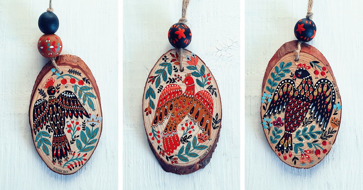 Dinara Mirtalipova lends her folk-inspired twist to holiday ornaments. Wouldn't these look beautiful on your tree? buff.ly/2CYfOw2
