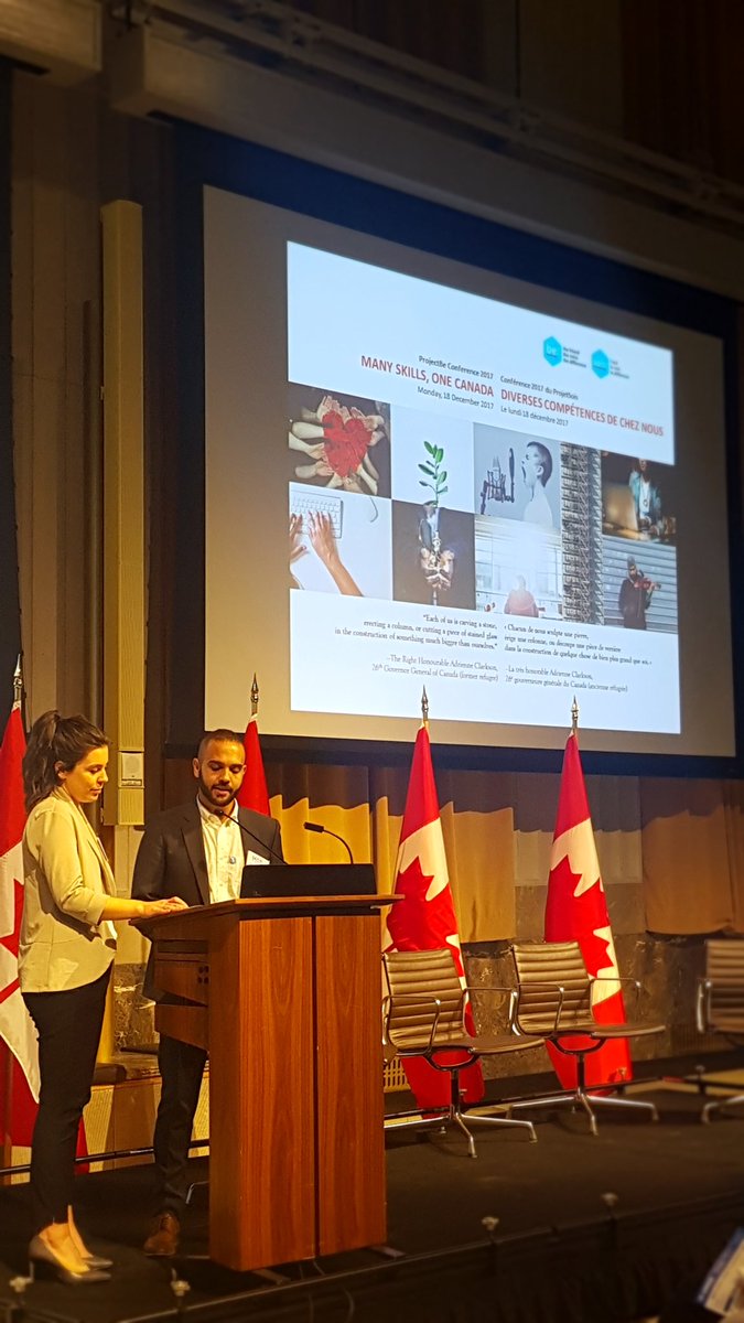 GCWCC_CCMTGC's tweet photo. Kicking off the 2017 ProjectBe Conference 'Many Skills, One Voice', with @CitImmCanada speaking to employment opportunities for refugees in Canada! #iGive https://t.co/uopnkoyTur