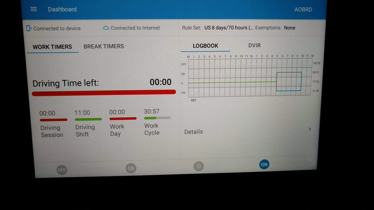 SchorerTimothy's tweet photo. @realDonaldTrump, hope you're happy causing drivers to get tickets because of inoperable eld's because servers are down, brilliant! https://t.co/ejwwvLHWVw
