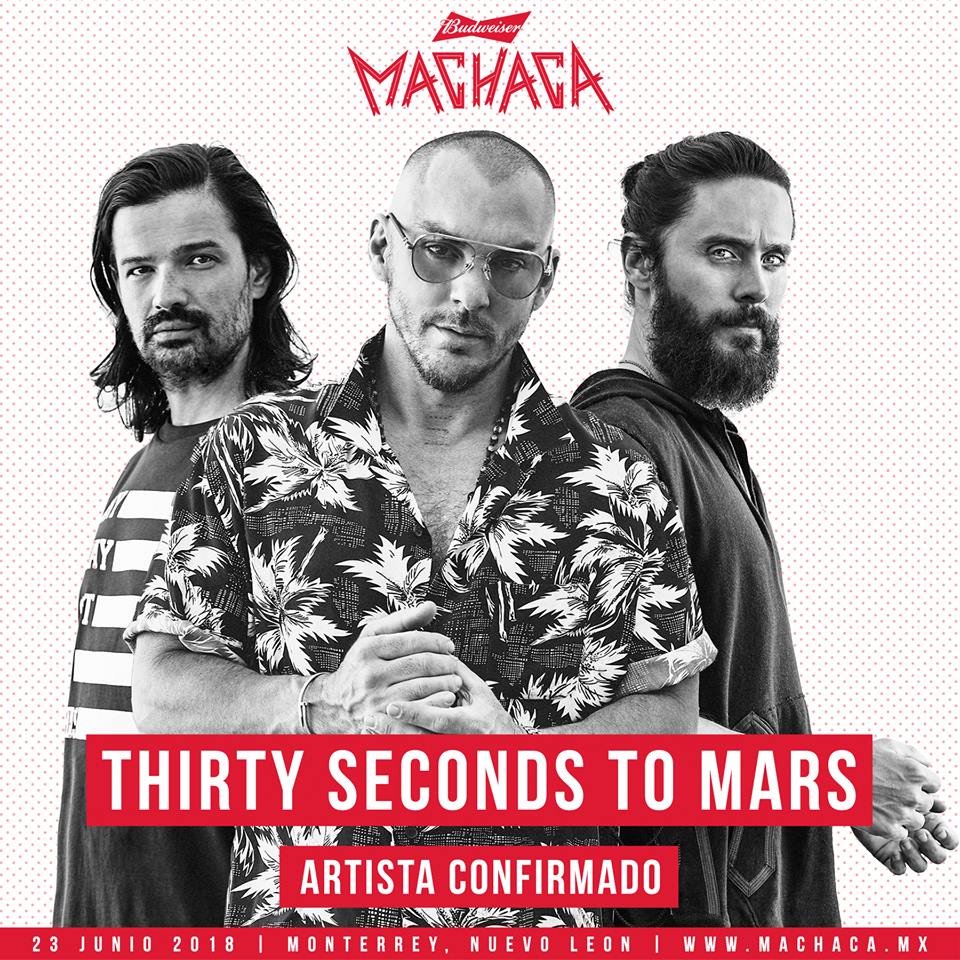 donthyde's tweet photo. Confirmación por #JaredLeto
#Machaca #30secondstomars #ThirtySecondsToMars #Machacafest #hydemusic #donthyde https://t.co/uSNjtu5Kx7