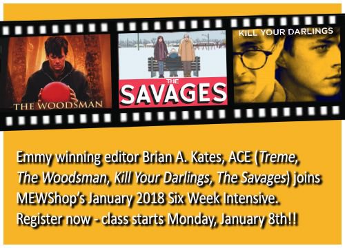SightSndStory's tweet image. Joining @MEWshop as its Artist in Residence for the six-week #ArtOfEditing Workshop in January is Emmy award-winning editor Brian A. Kates ACE! #PostProduction buff.ly/2o2czjC