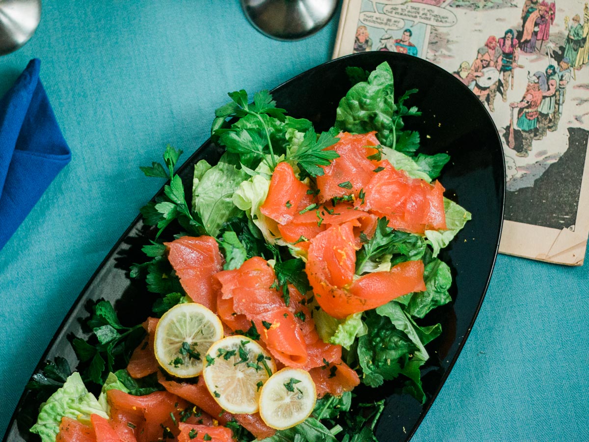 tacoboutitblog's tweet image. Impress your friends, family and mother-in-law with this delicious salad. 

Recipe: Homemade Lox &amp;amp; Parsley Salad bit.ly/2vCUMmy