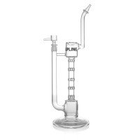 wrap_leaf's tweet image. Introducing to @wrap_leaf, the small Upline Water Pipe is 12" tall and made of 38mm tubing its vertical down stem catches ashes in the base of the pipe, its ladder perc restrictions create bubbler chambers that wash &amp;amp; filters smoke as it climbs the chamber. #NewProducts @GravLabs