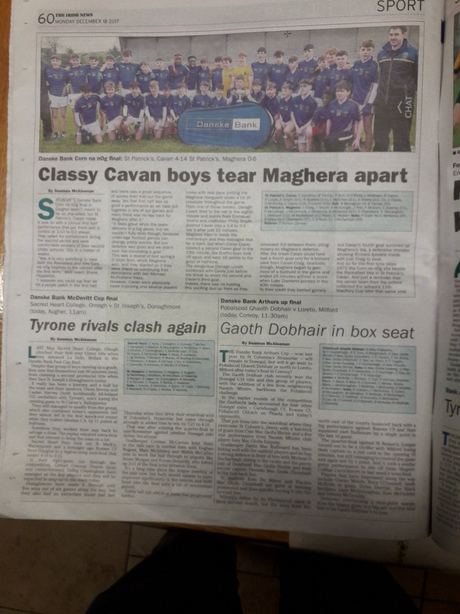 ulsterschools's tweet photo. It is nearly Christmas and still plenty happening in Ulster Schools' GAA https://t.co/Cw4R3X7UdX