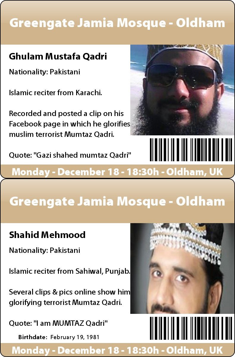 SheikhWatch's tweet photo. Over a dozen Pakistani terrorist glorifiers are allowed to tour the UK for the 31st day in a row now, at least 5 of them are welcome(d) in #Oldham tonight: https://t.co/R9xLq7ZrQd

Accompanied by imam @QariJavedAkhtar, of the supposedly 'moderate' Manchester Central Mosque. 🇬🇧 https://t.co/MLUcYB8kH1