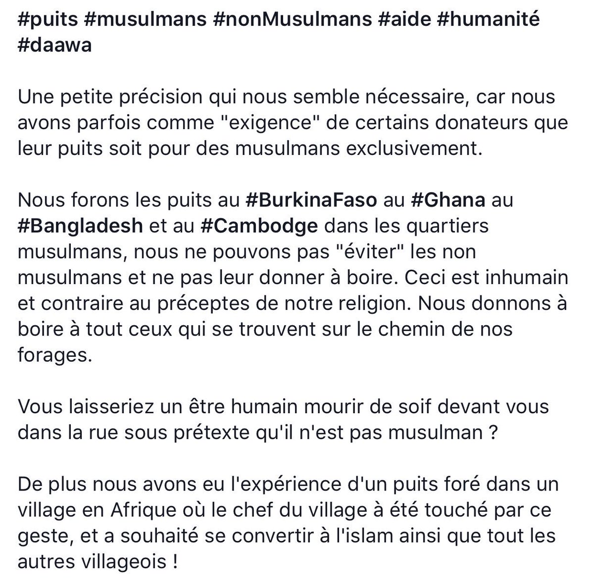 Nouvelleoptique's tweet photo. #puits #musulmans #nonMusulmans #aide #humanité #daawa #burkinafaso #ghana #cambodge #bangladesh
Une petite précision qui nous semble nécessaire, car nous avons parfois comme "exigence" de certains que le puits soit pour des musulmans exclusivement...
https://t.co/GVY9rYME4p https://t.co/vSnclJ5HiW