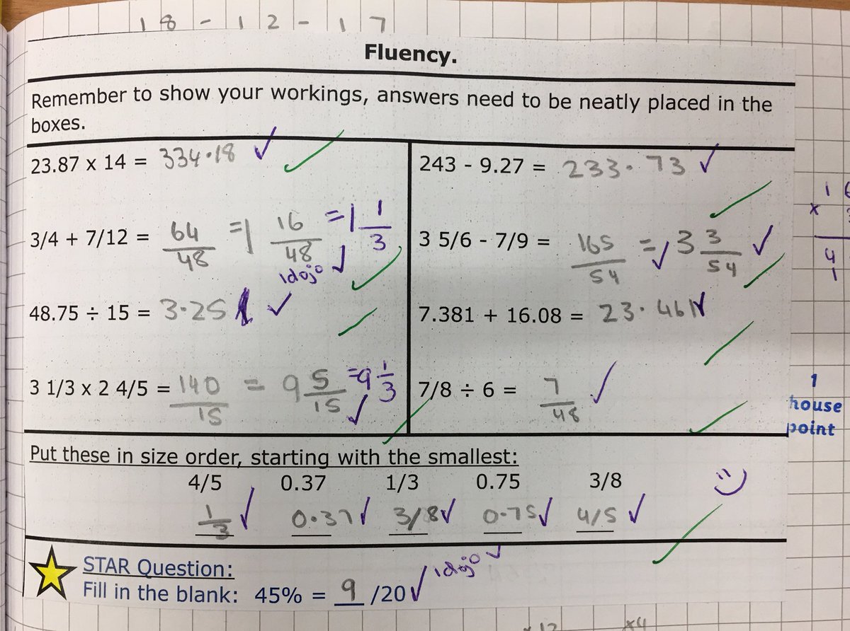 MissWoodWallace's tweet photo. A nice bit of fluency to keep the brain ticking #DailyFluency #MathsIsThePath #6DWAreAnAwesomeClass https://t.co/kSV64JflAd