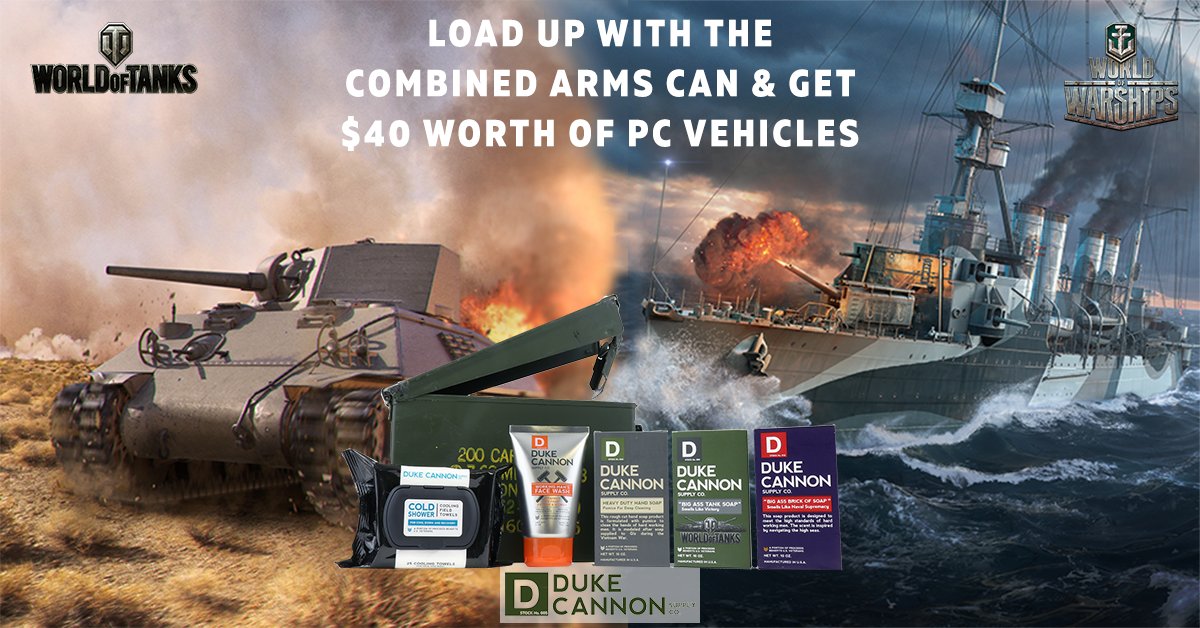 worldoftanks's tweet photo. Roll out looking and smelling fresh with this awesome @DukeCannon premium grooming kit. https://t.co/PNMuy4N8So https://t.co/xS09rHm9Jd