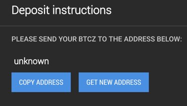 asdf22l's tweet photo. @CryptoBridge I would like to transfer my #Btcz to you, but I can't deposit :/ https://t.co/jfZnec42XO
