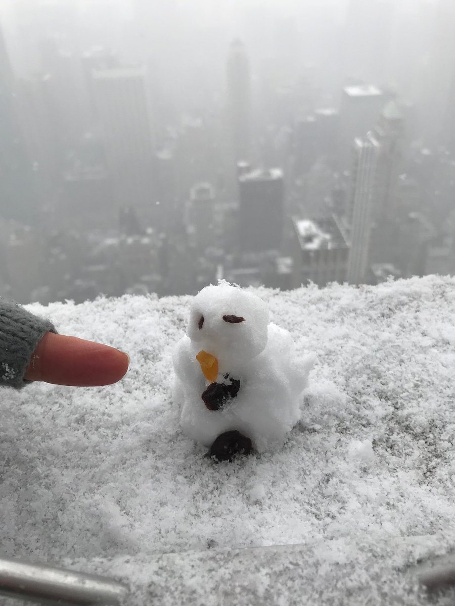 When snow hits the city, the bustling big apple becomes a scene of calm, snowy serenity. Sometimes we even find little visitors on our 86th-floor Observatory!

Have any pics of the ESB &amp; snow? Send them to social@empirestaterealtytrust.com &amp; we may feature them!

📷: <a href="/pieaccounts/">Laura Gillespie 💙</a>