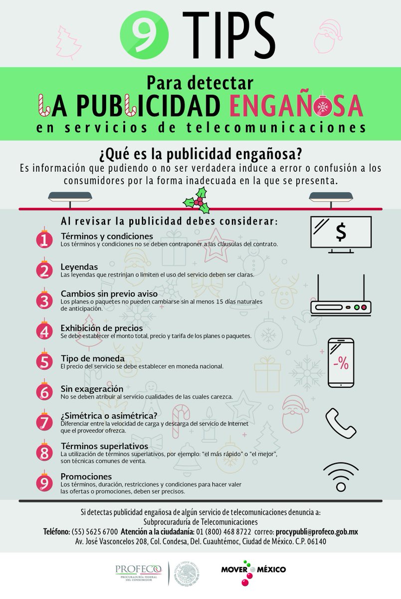 Profeco's tweet photo. ¡Ten cuidado con la publicidad engañosa en esta época decembrina! 🎄 https://t.co/nd4tErZsep