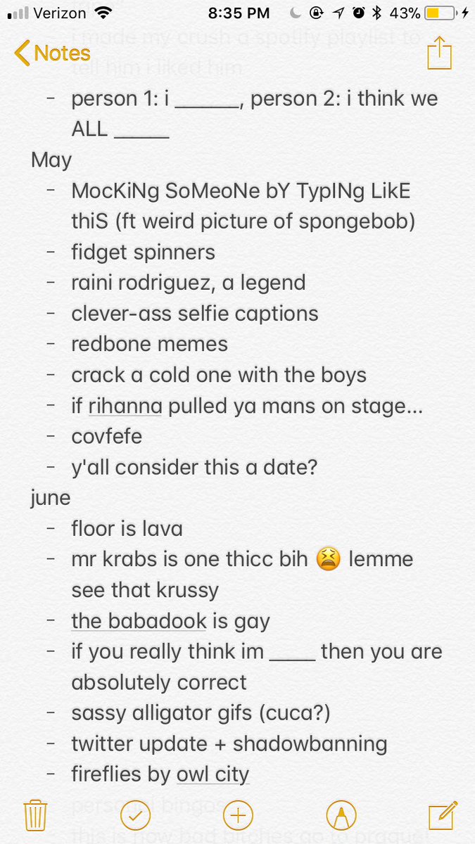 On Twitter So I Been Keepin Track Of This Years Memes