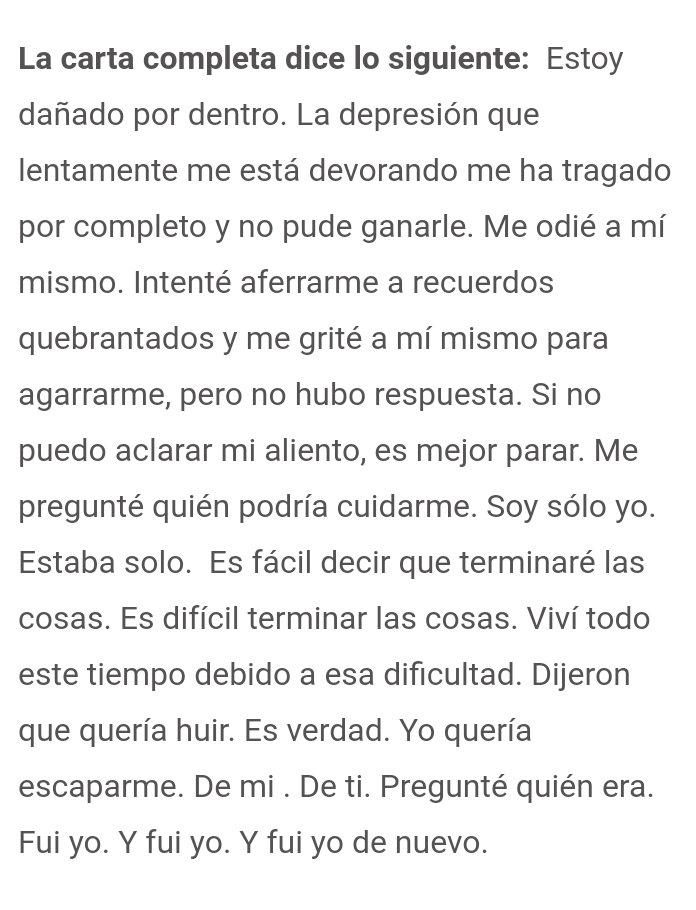 Carta De Despedida Jonghyun - Soalan x