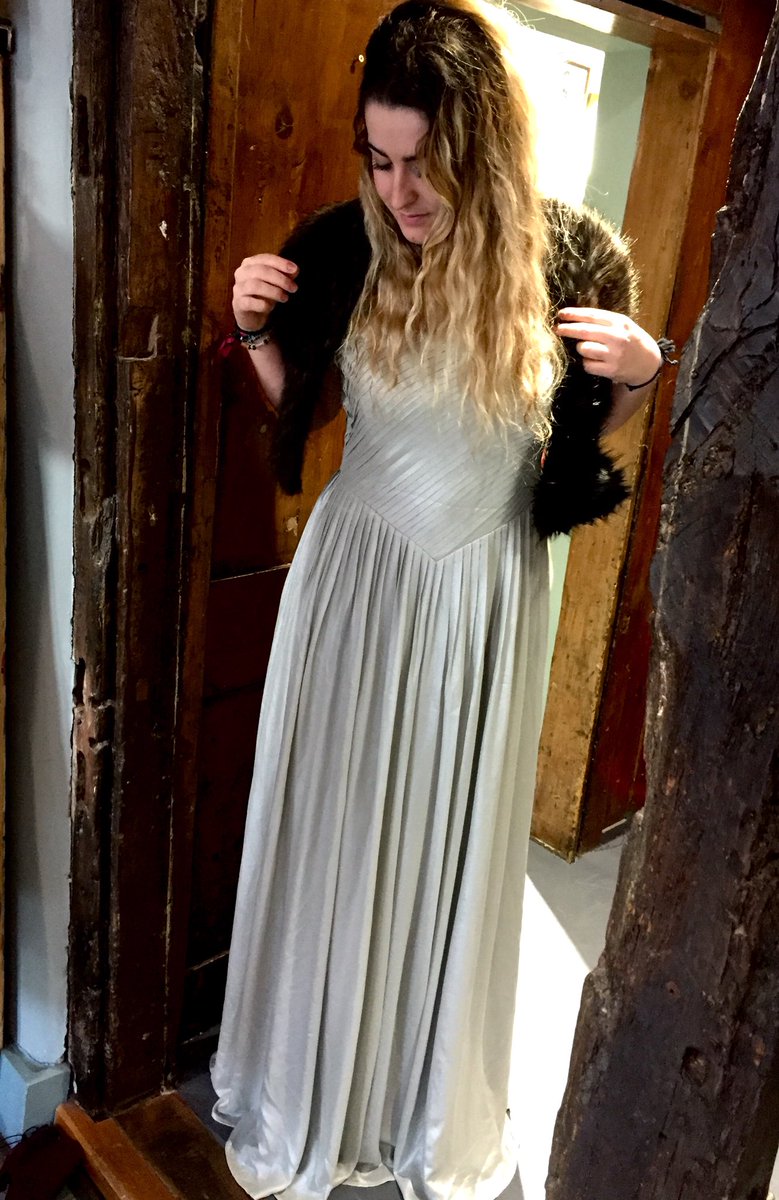 MLGteddington's tweet photo. Dreamy #TedBaker dress and #RubyandEd faux fur modelled by Shana, our gorgeous new French #volunteer #partydress https://t.co/5K07qgfs3D