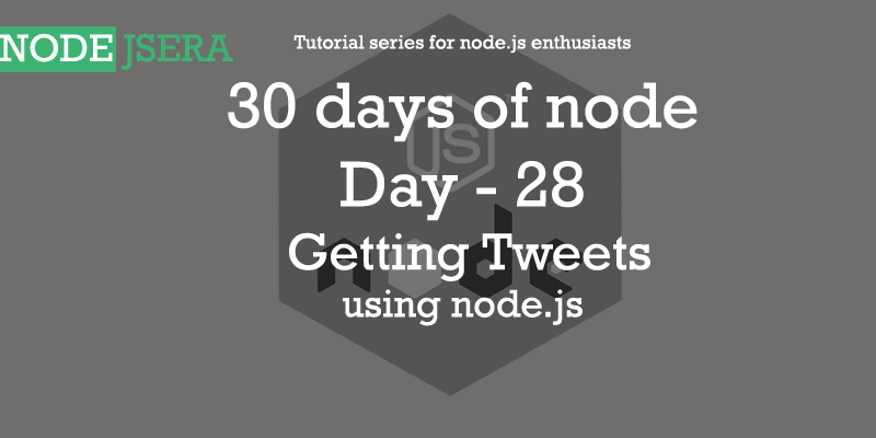 nodejsera's tweet photo. #30daysofnode day - 28: Getting tweets from #twitter using @nodejs , @Twitter  #streaming  #API , #socketio and storing them in @MySQL  #database
#LIVENOW 
Link : https://t.co/AhSaOPMyrb 
#nodejsera #learnnodejs #tutorial   #livenow #nodejstutorial
  #day28 #nodejs #node #Tweets https://t.co/ePQ06ZTmHJ