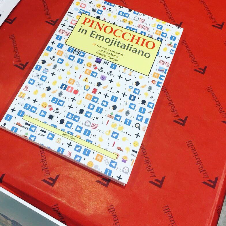 FChiusaroli's tweet photo. #Pinocchio in #Emojitaliano alla #Feltrinelli 😍🏃‍♂️ #daje https://t.co/HDTFvv5AzP