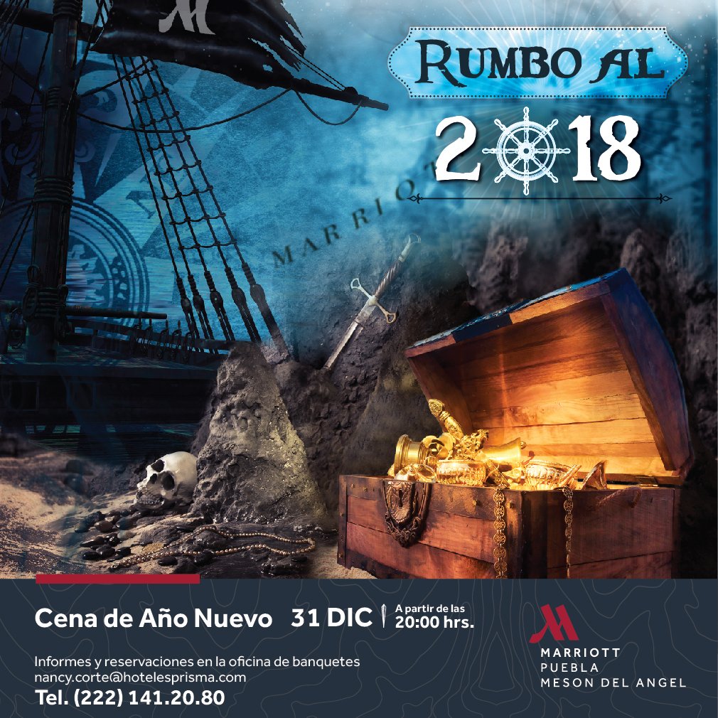 PueblaMarriott's tweet photo. #Cena #FinDeAño Rumbo al #2018 espéralo aquí en #MarriottPuebla #MesonDelAngel @VisitaPuebla https://t.co/zjjMPYC0LB